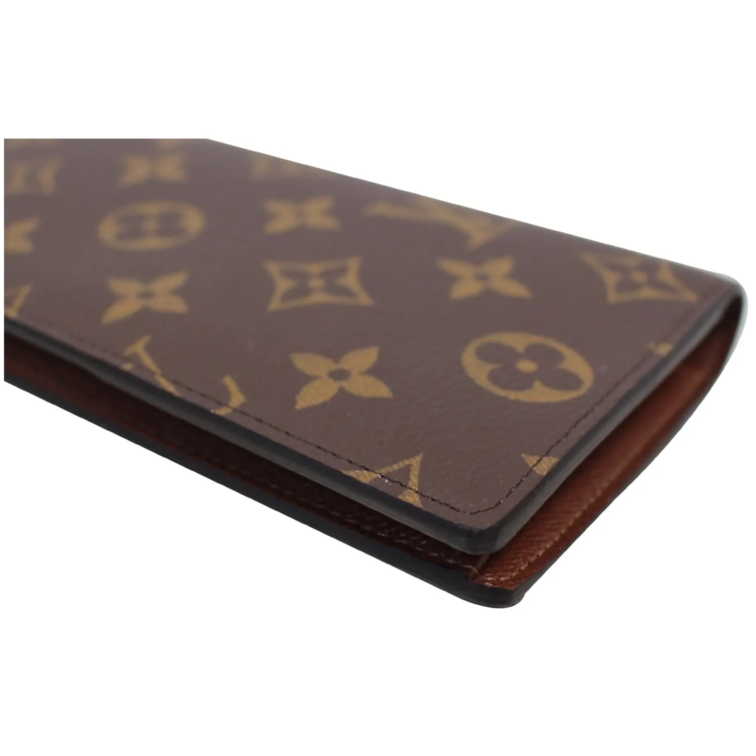 LOUIS VUITTON Brazza Monogram Canvas Wallet Brown