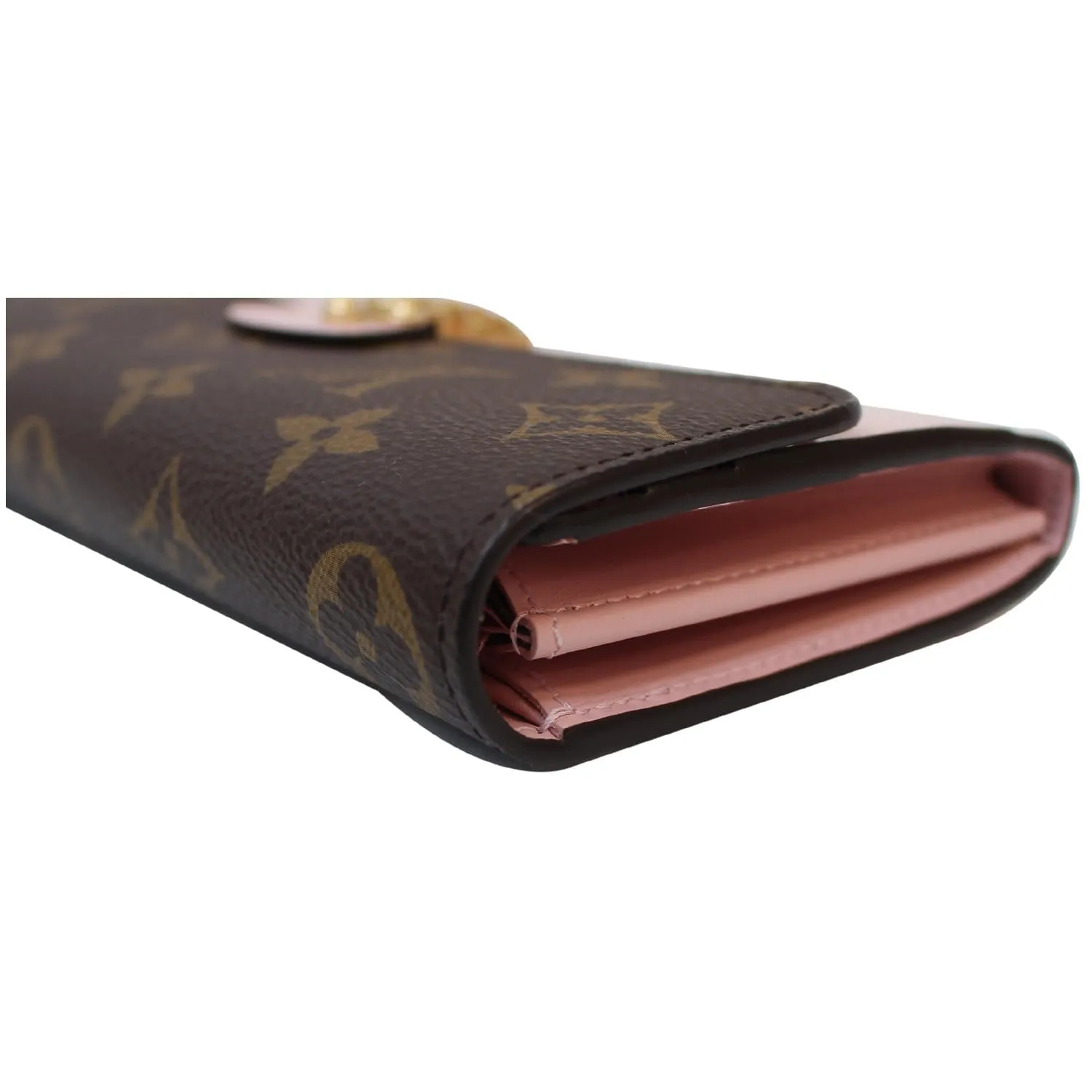LOUIS VUITTON Cherrywood Monogram/Patent Leather Wallet Rose Ballerine