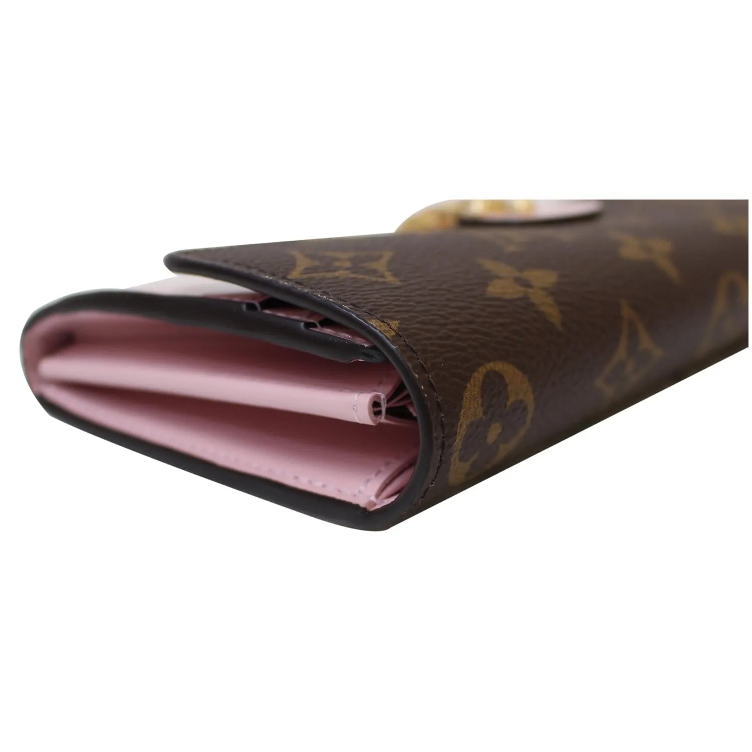 LOUIS VUITTON Cherrywood Monogram/Patent Leather Wallet Rose Ballerine