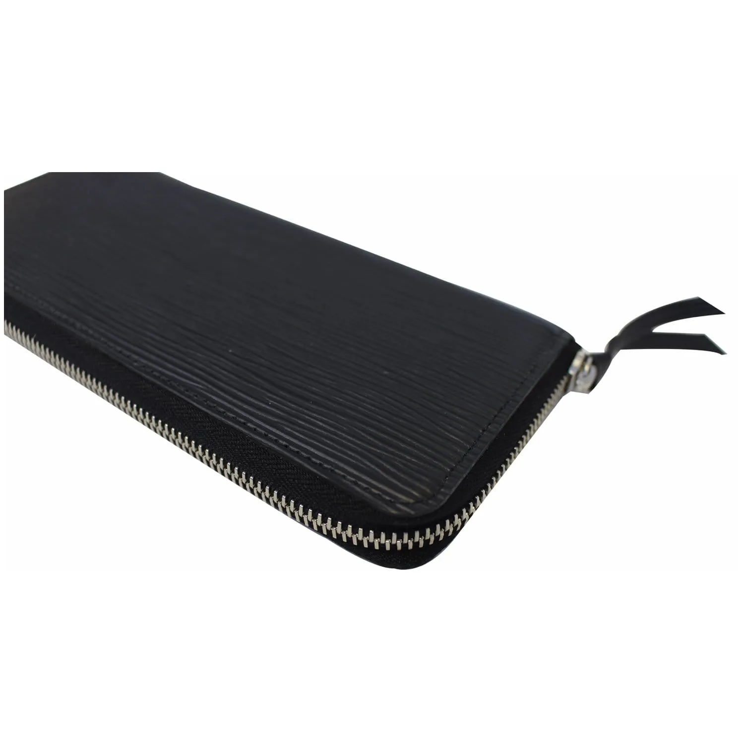 LOUIS VUITTON Clemence Epi Leather Wallet Black
