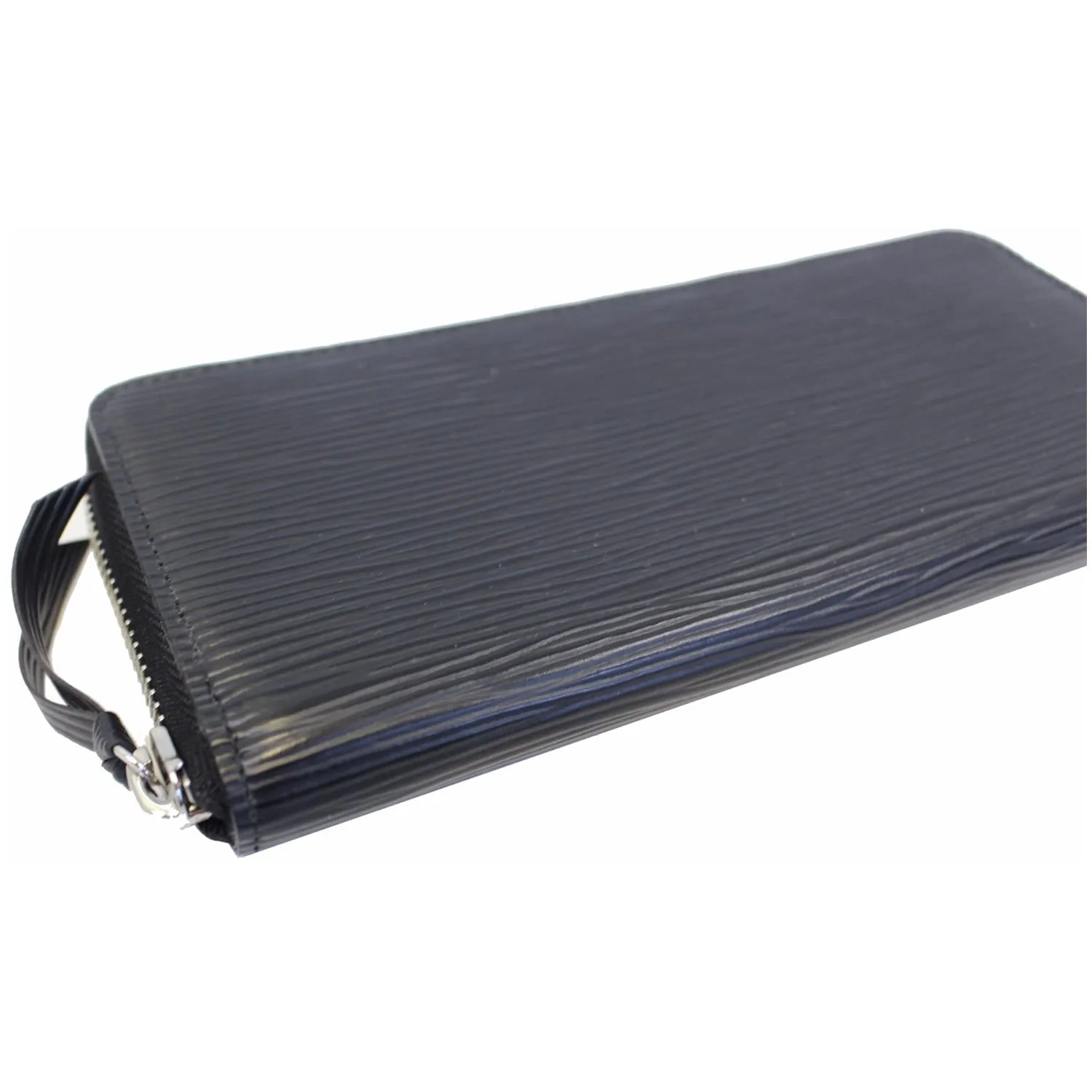 LOUIS VUITTON Clemence Epi Leather Wallet Black