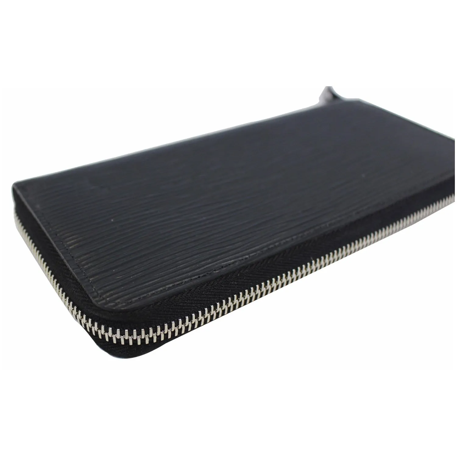 LOUIS VUITTON Clemence Epi Leather Wallet Black