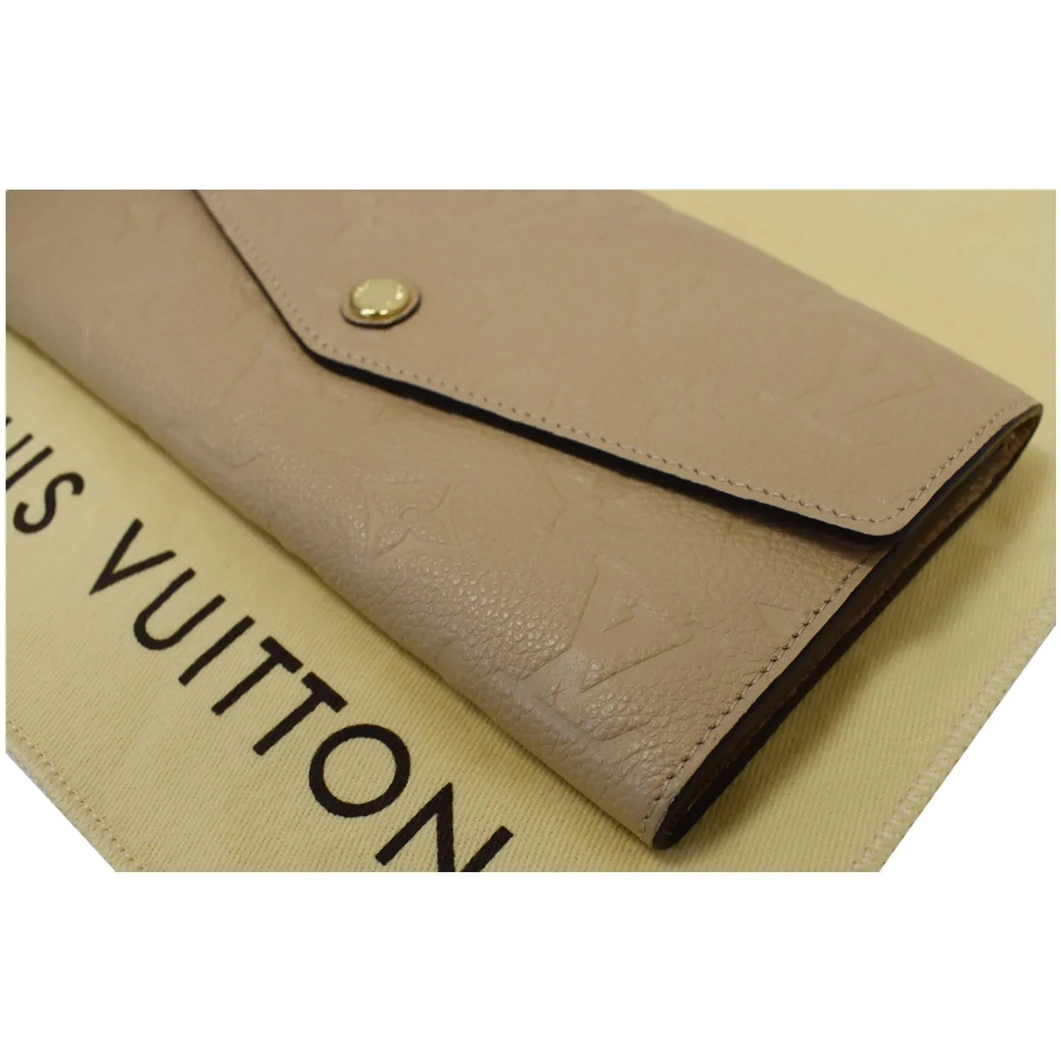 LOUIS VUITTON Curieuse Monogram Empreinte Leather Wallet Bronze
