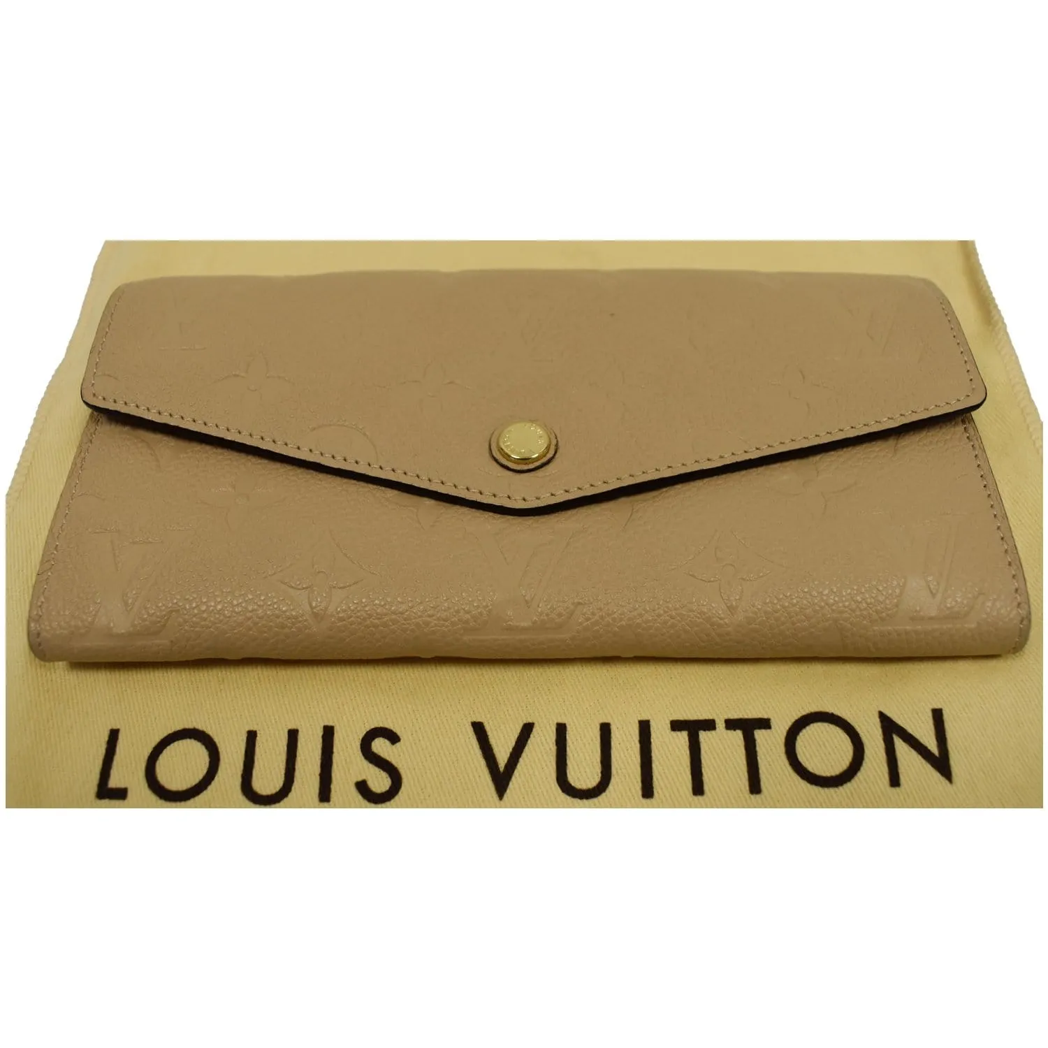 LOUIS VUITTON Curieuse Monogram Empreinte Leather Wallet Bronze