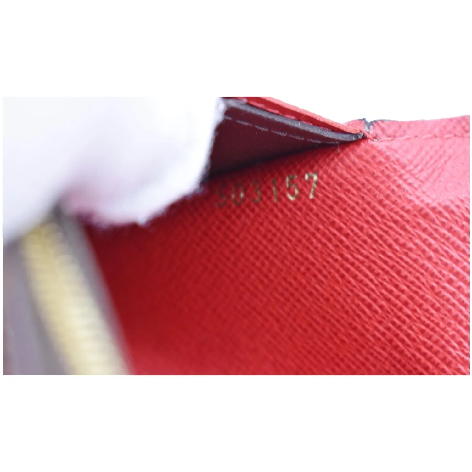 LOUIS VUITTON Emilie Damier Ebene Wallet Brown