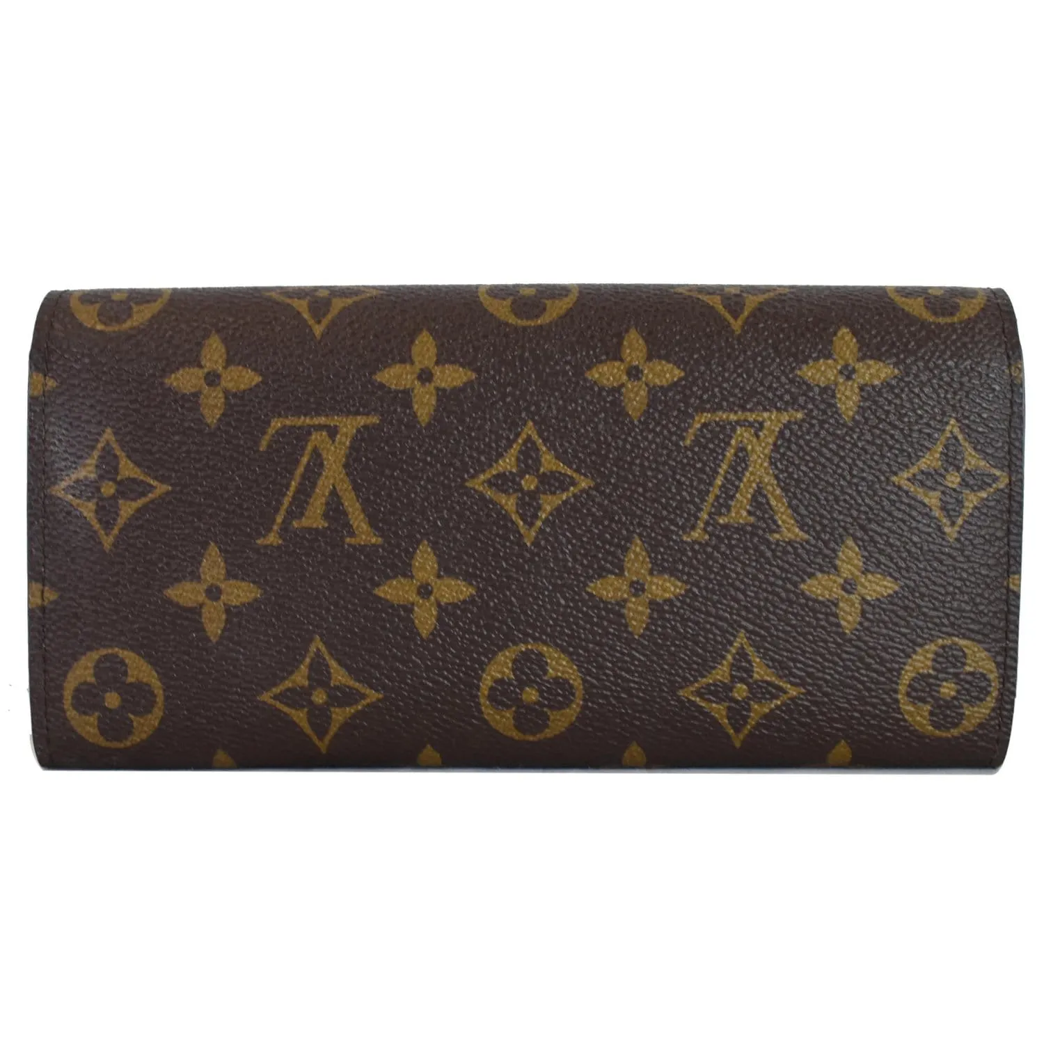 LOUIS VUITTON Emilie Monogram Canvas Wallet Brown