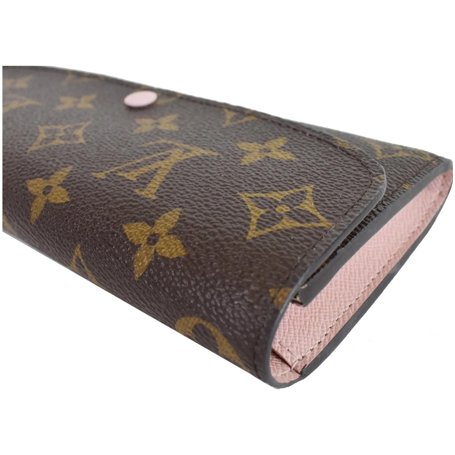 LOUIS VUITTON Emilie Monogram Canvas Wallet Brown