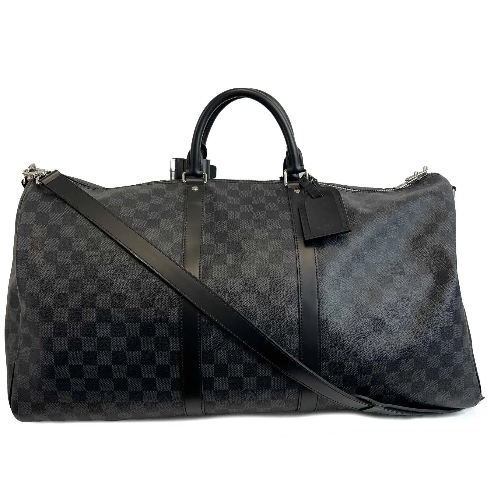 Louis Vuitton - Keep all 55 Bandouliere in Damier Graphite Canvas w/ Strap