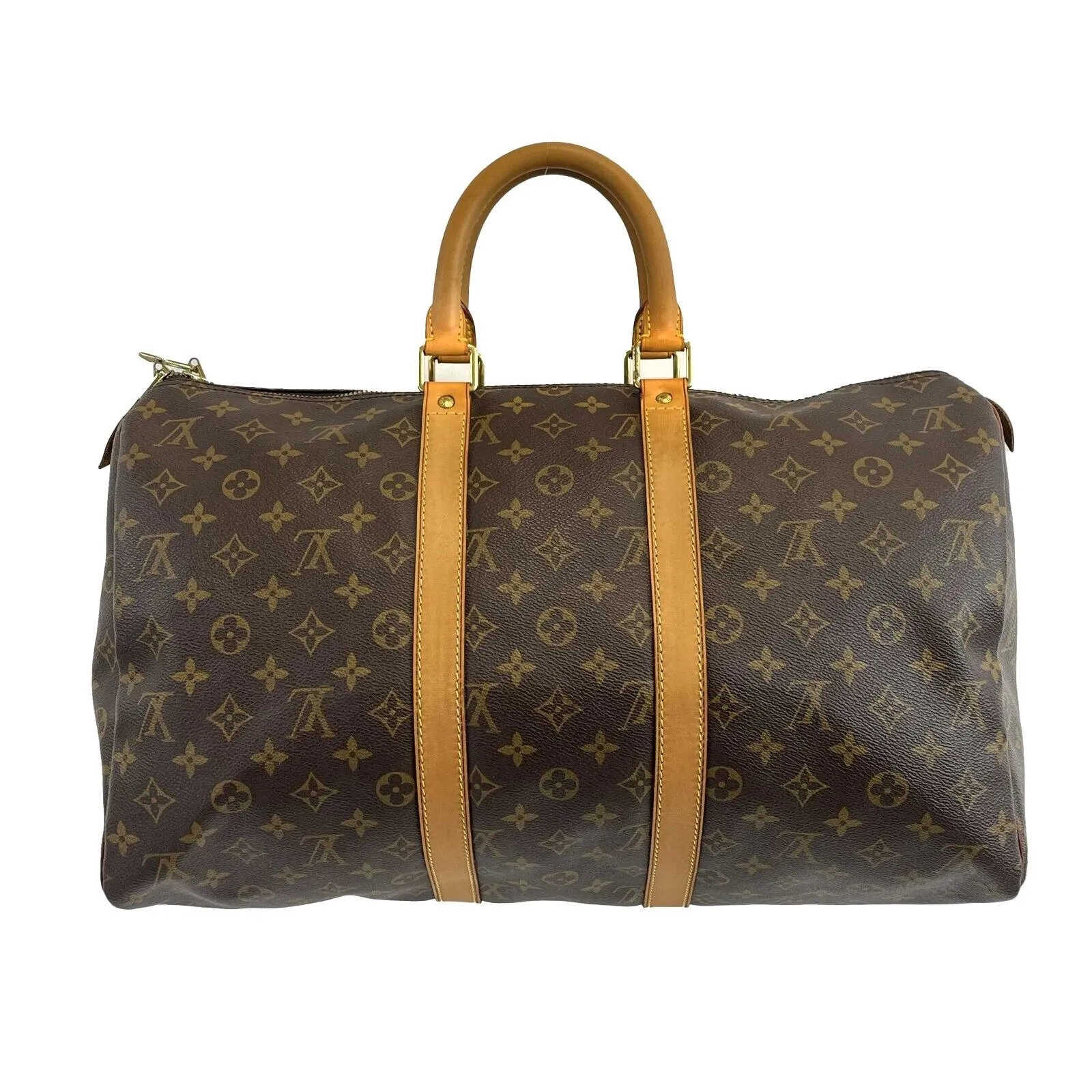 Louis Vuitton - Keepall Bandoulière 45 - Brown / Tan Monogram Top Handle Duffle