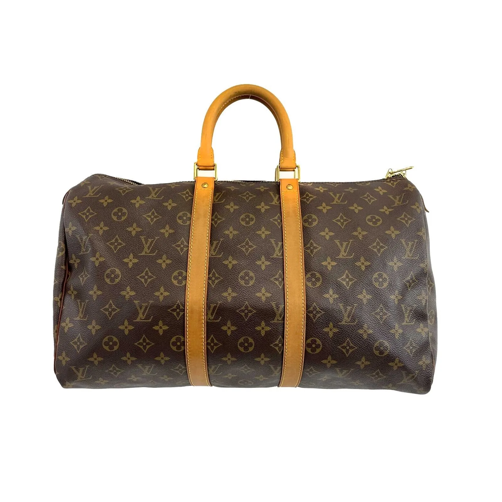 Louis Vuitton - Keepall Bandoulière 45 - Brown / Tan Monogram Top Handle Duffle