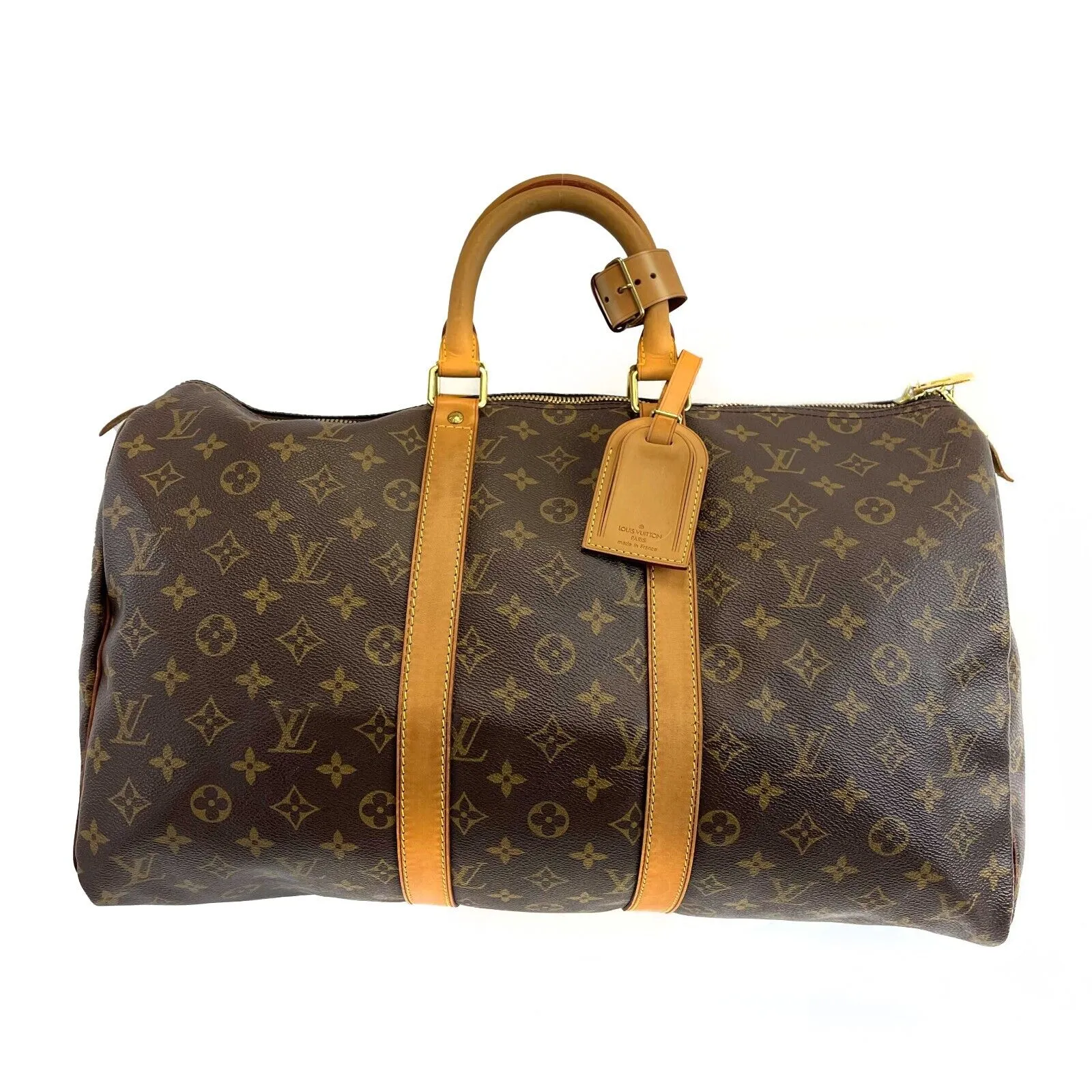Louis Vuitton - Keepall Bandoulière 45 - Brown / Tan Monogram Top Handle Duffle