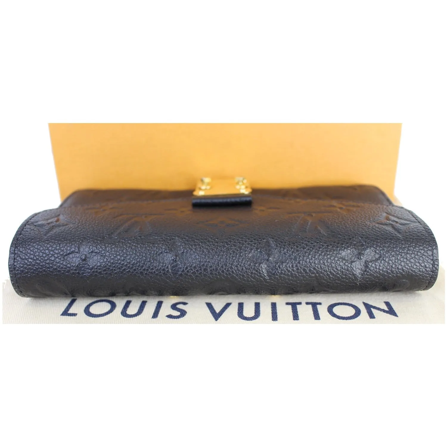 LOUIS VUITTON Metis Monogram Empreinte Leather Wallet Black