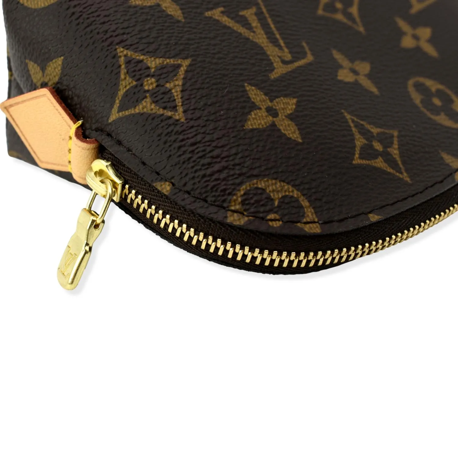 LOUIS VUITTON  Monogram Canvas Cosmetic Pouch Brown