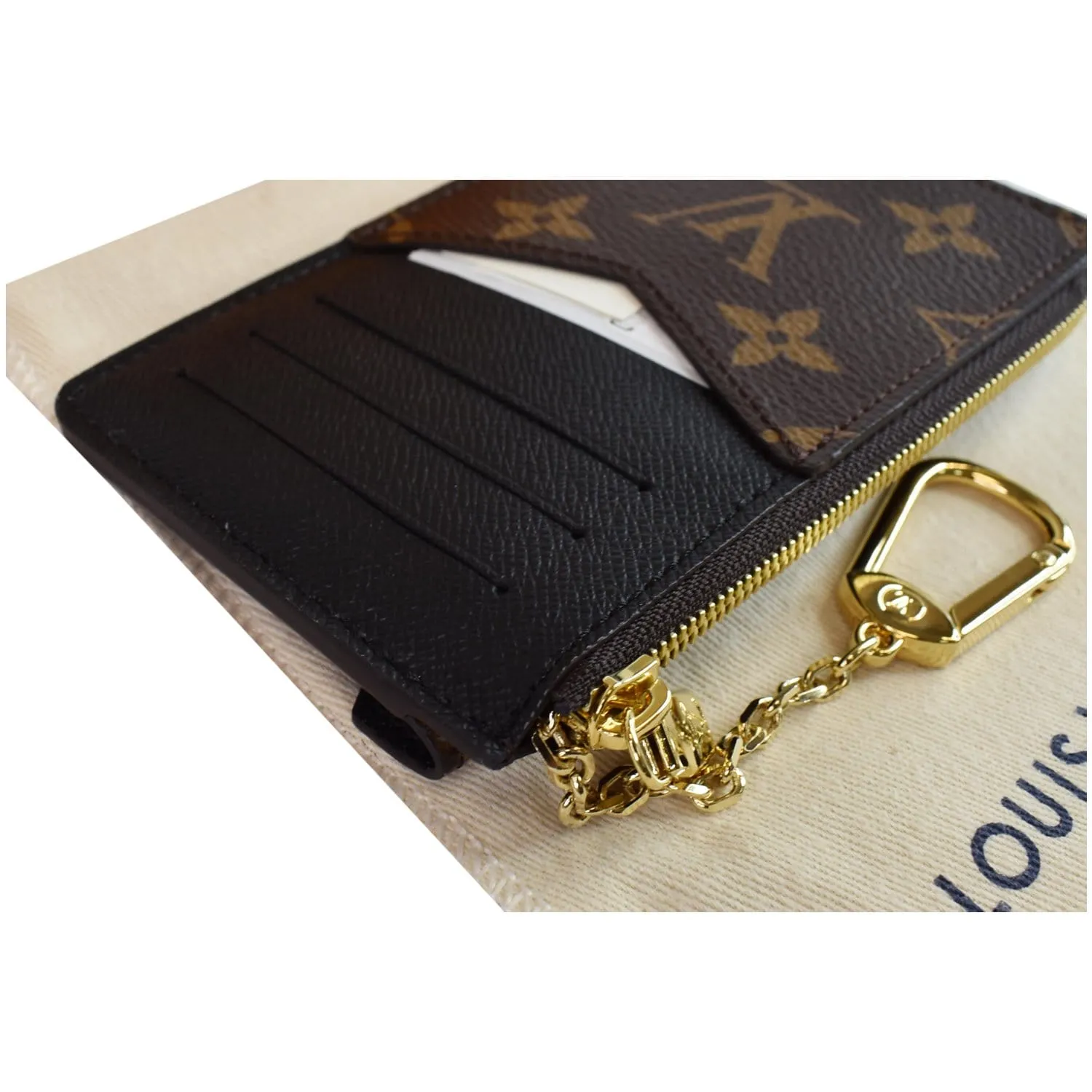 Louis Vuitton Monogram Canvas Recto Verso Card Holder Brown