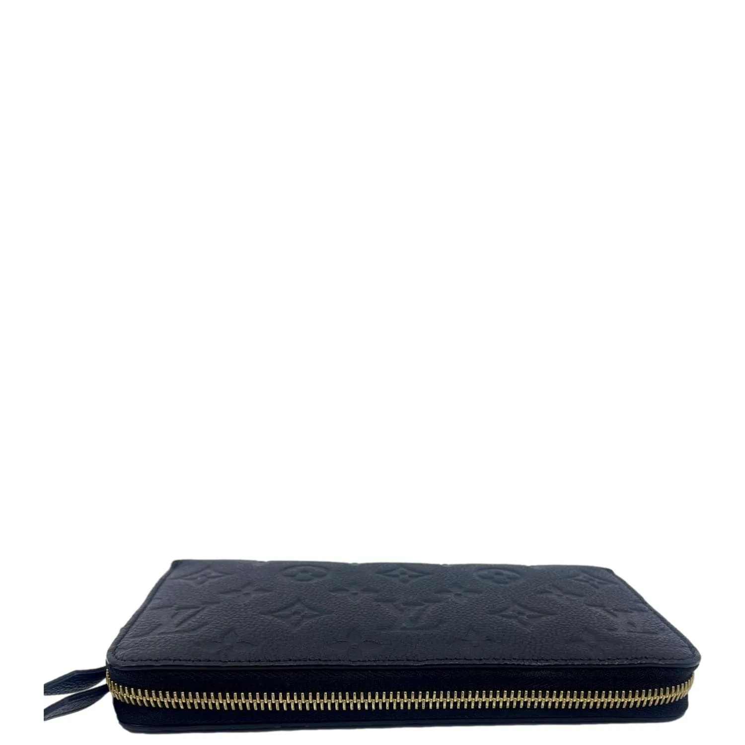 LOUIS VUITTON Monogram Empreinte Leather Zippy Wallet Black - sold