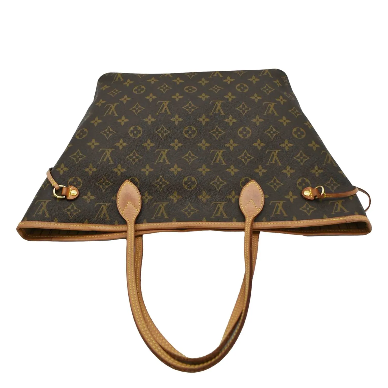 LOUIS VUITTON Neverfull MM Monogram Canvas Tote Bag Brown