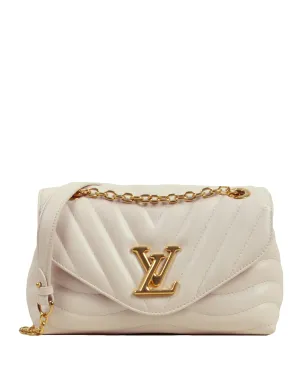 Louis Vuitton NEW Ivory Leather LV New Wave Chain Bag