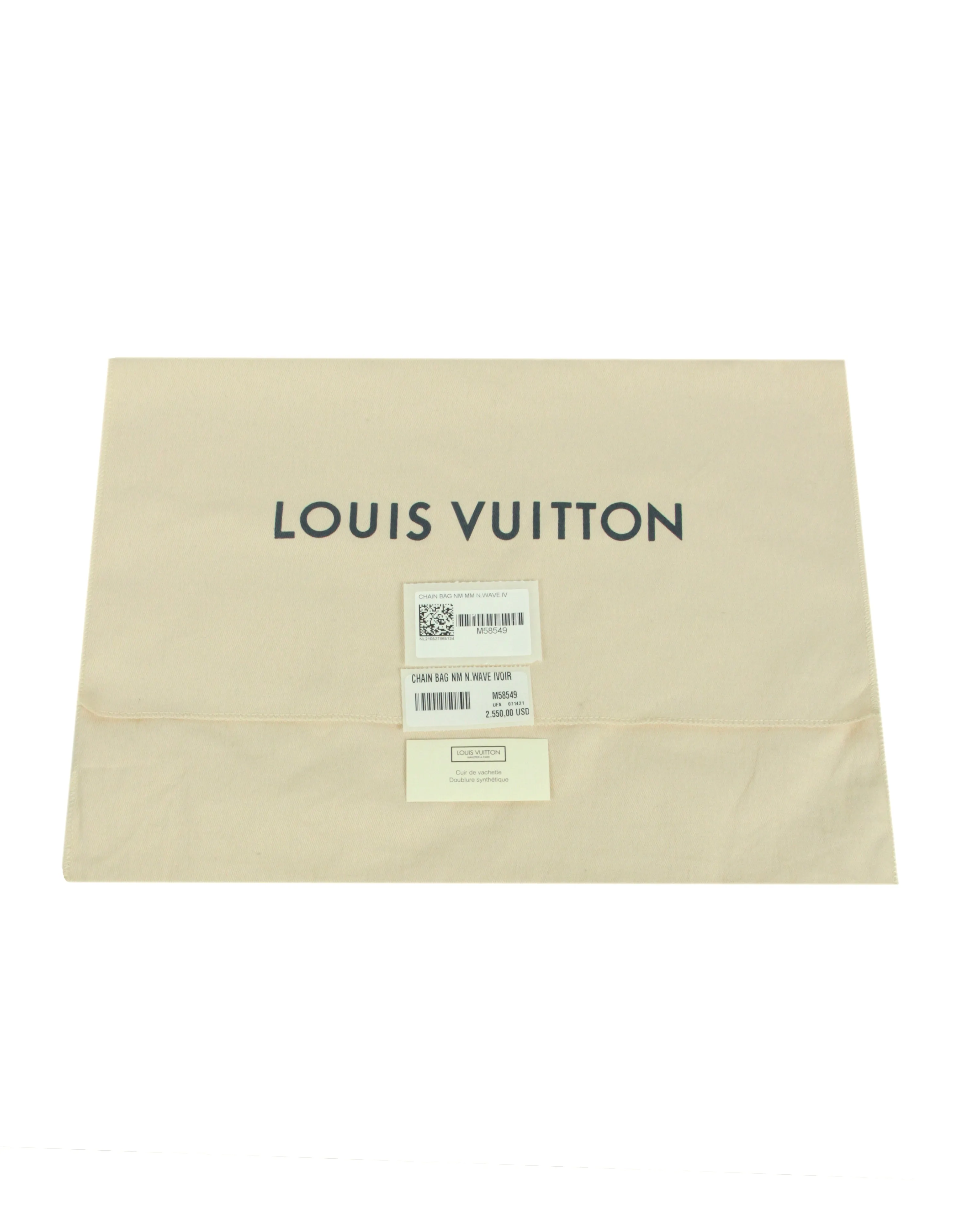 Louis Vuitton NEW Ivory Leather LV New Wave Chain Bag