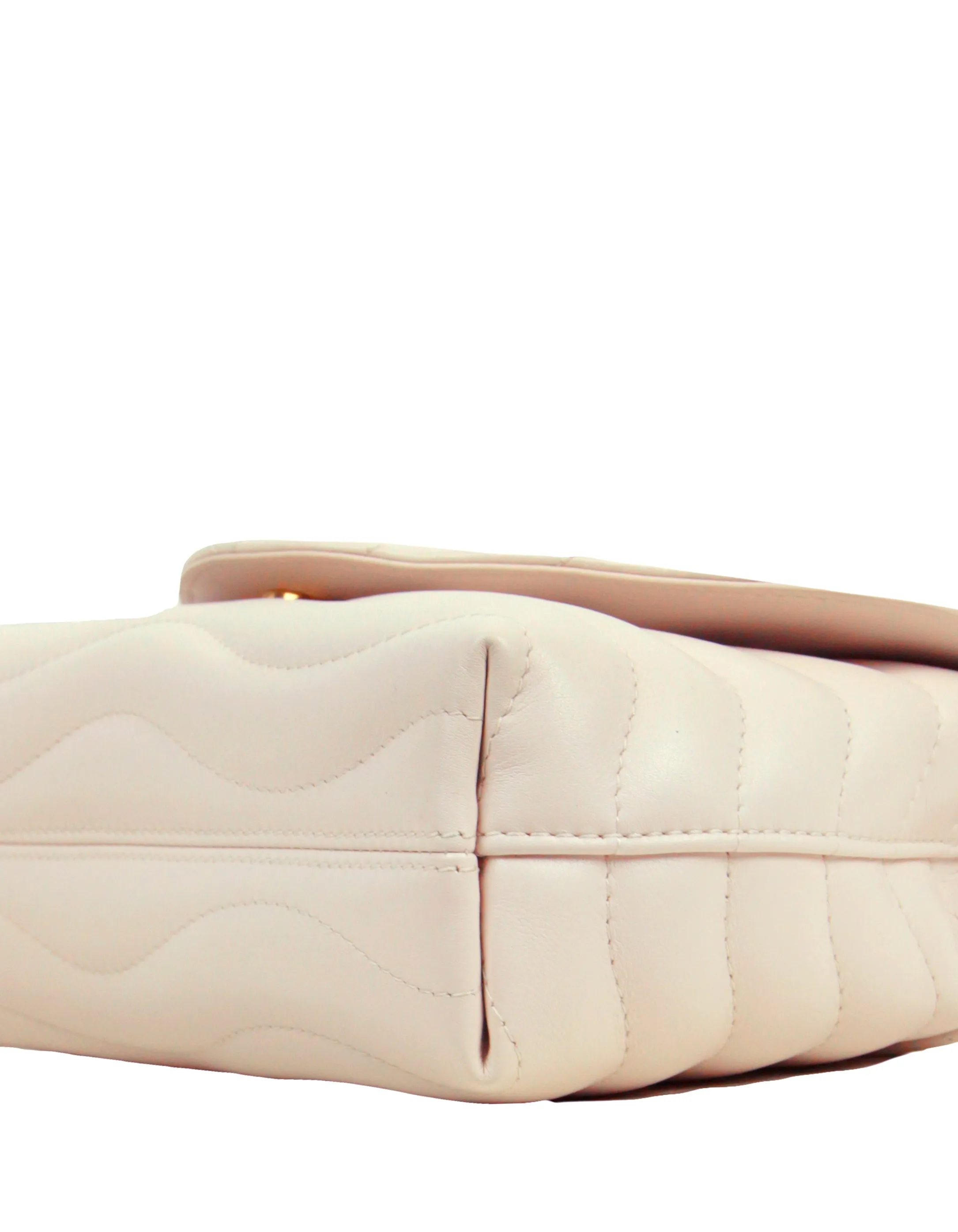 Louis Vuitton NEW Ivory Leather LV New Wave Chain Bag