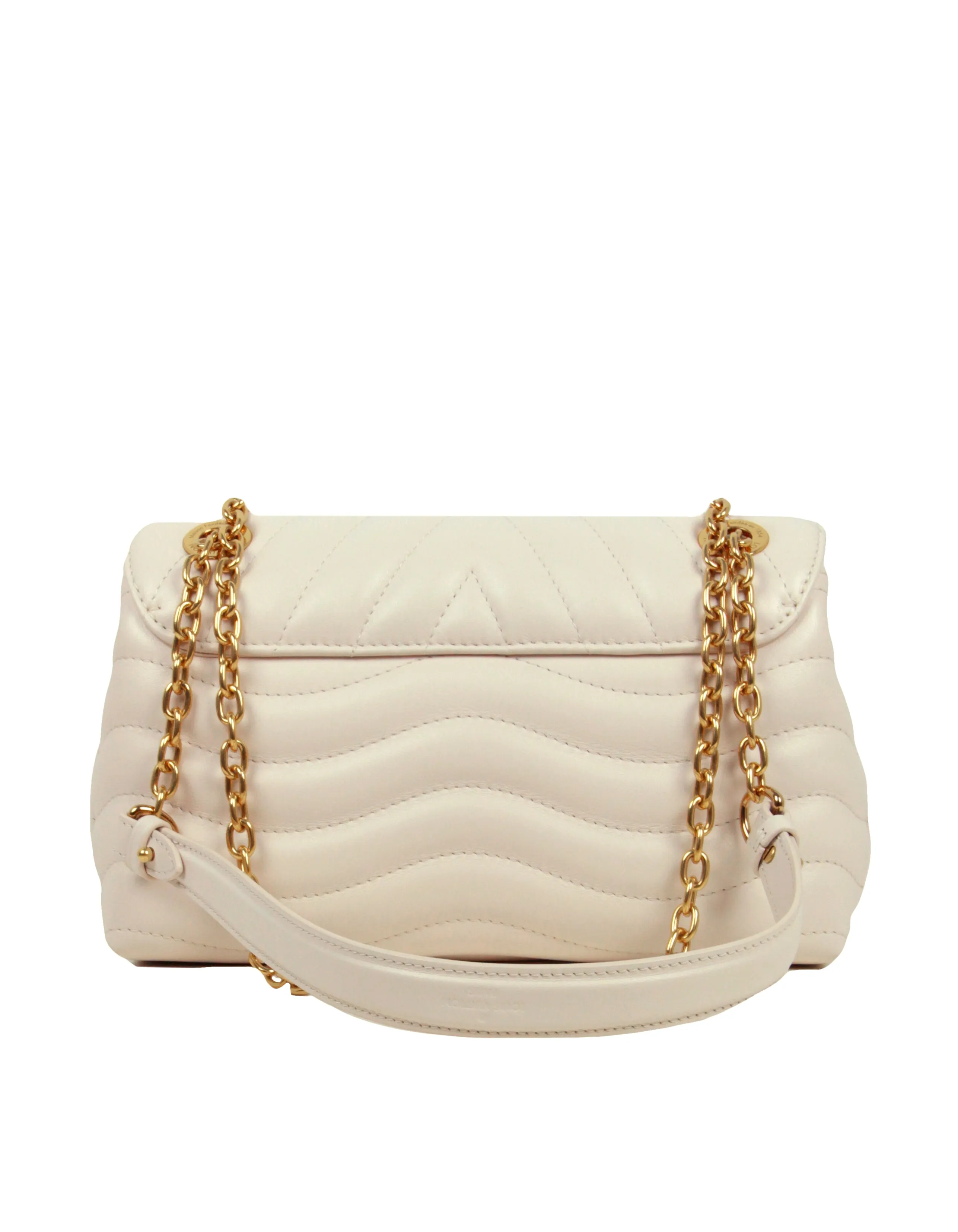 Louis Vuitton NEW Ivory Leather LV New Wave Chain Bag