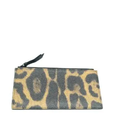 LOUIS VUITTON Pochette Felicie Monogram Canvas Wild Animal Chain Crossbody Bag Brown