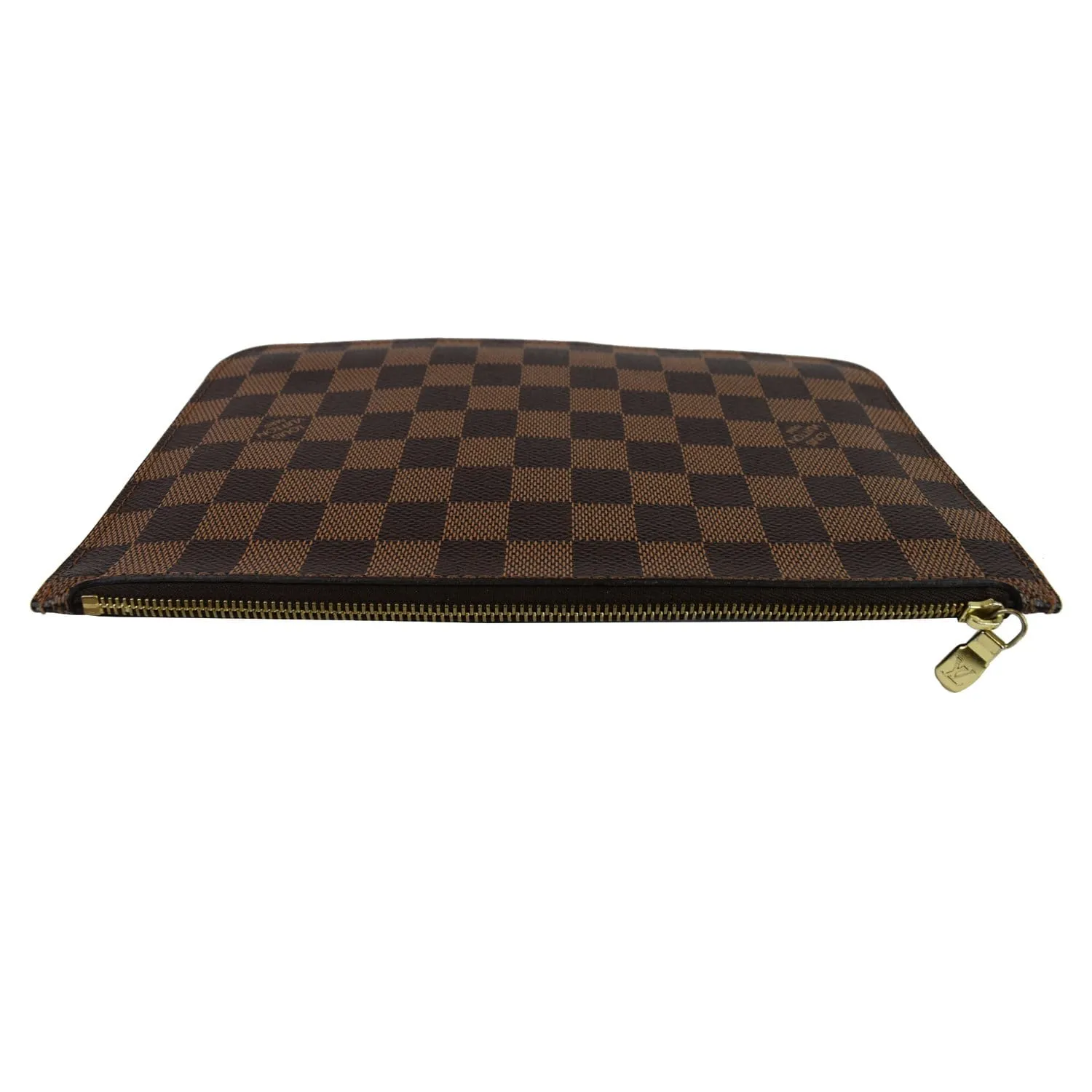 LOUIS VUITTON Pochette Wristlet Pouch Damier Ebene Neverfull GM Brown