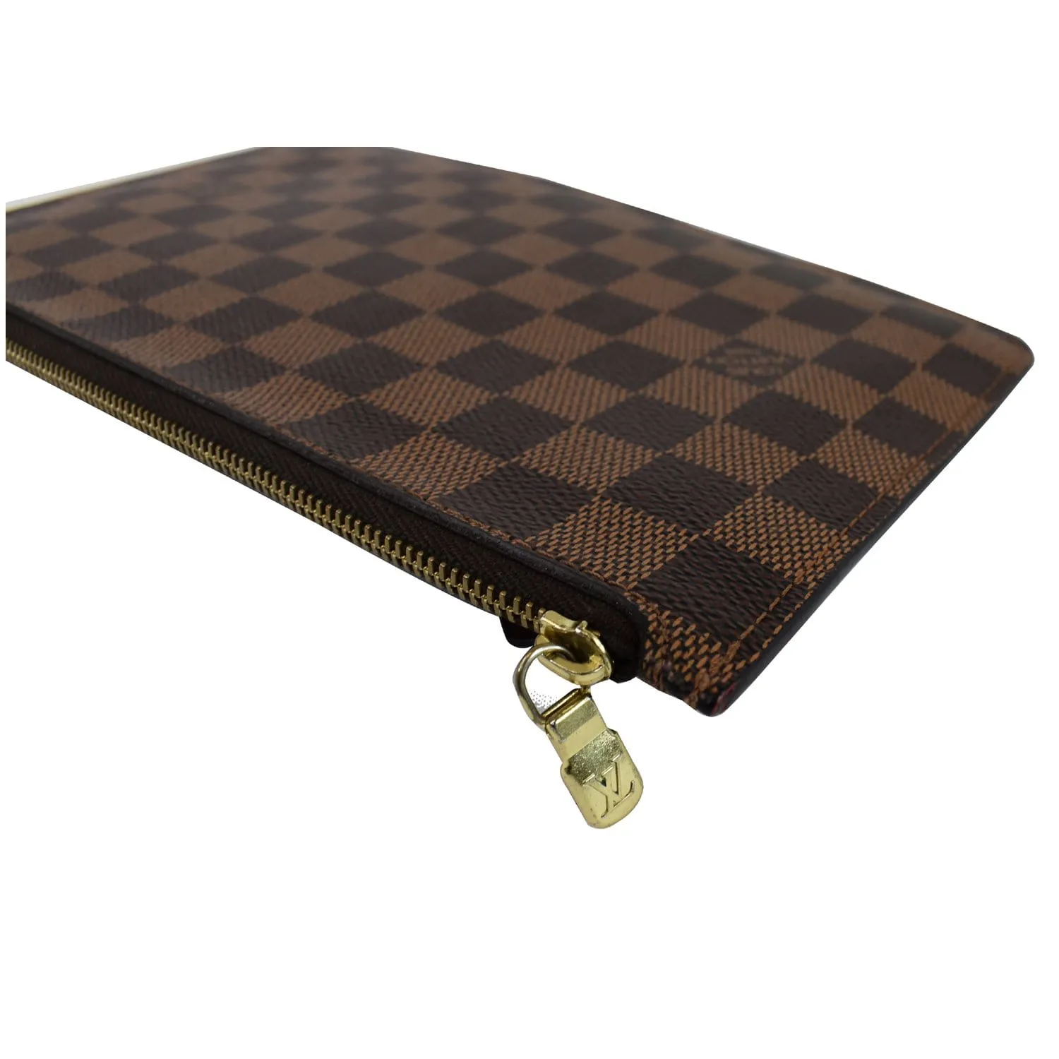 LOUIS VUITTON Pochette Wristlet Pouch Damier Ebene Neverfull GM Brown
