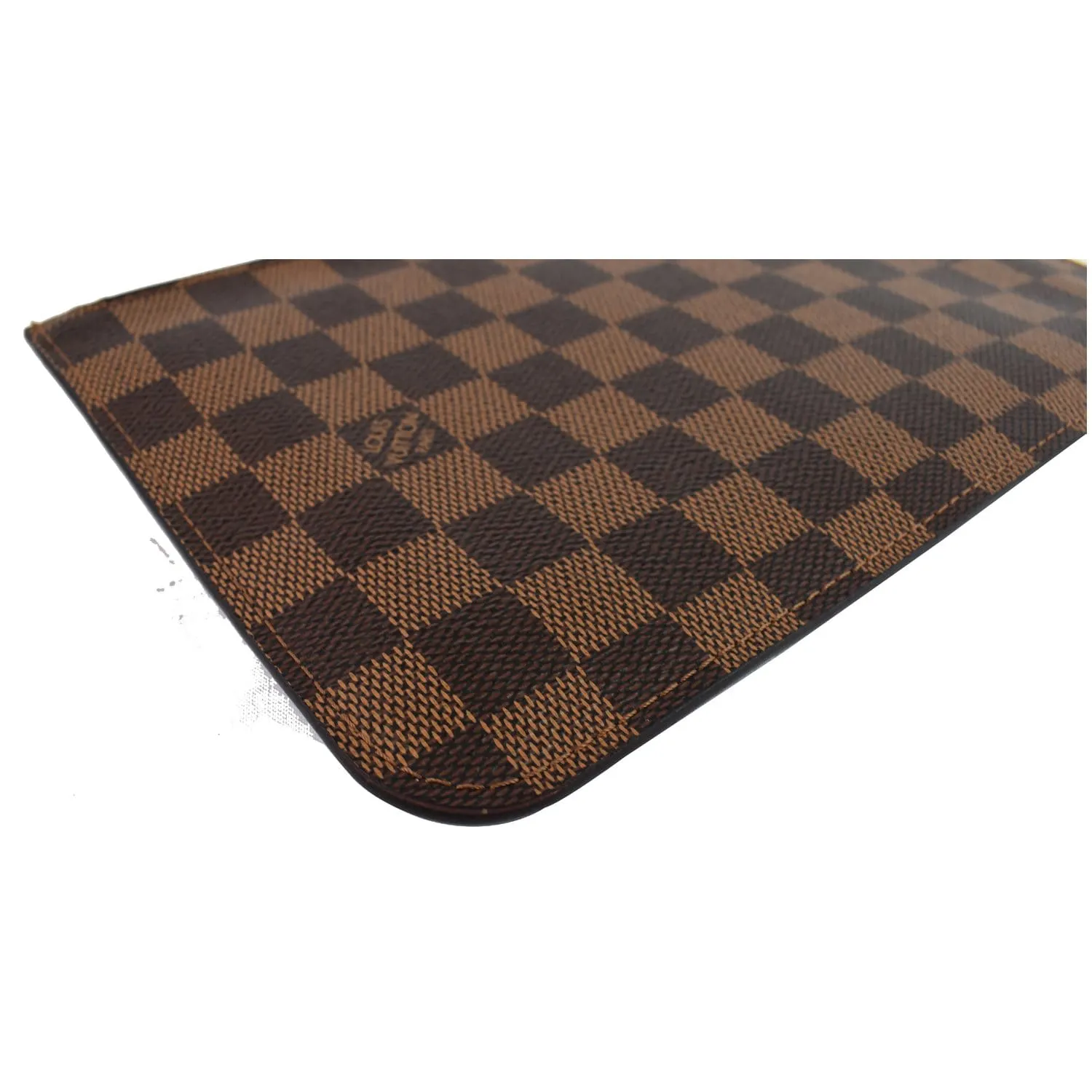 LOUIS VUITTON Pochette Wristlet Pouch Damier Ebene Neverfull GM Brown