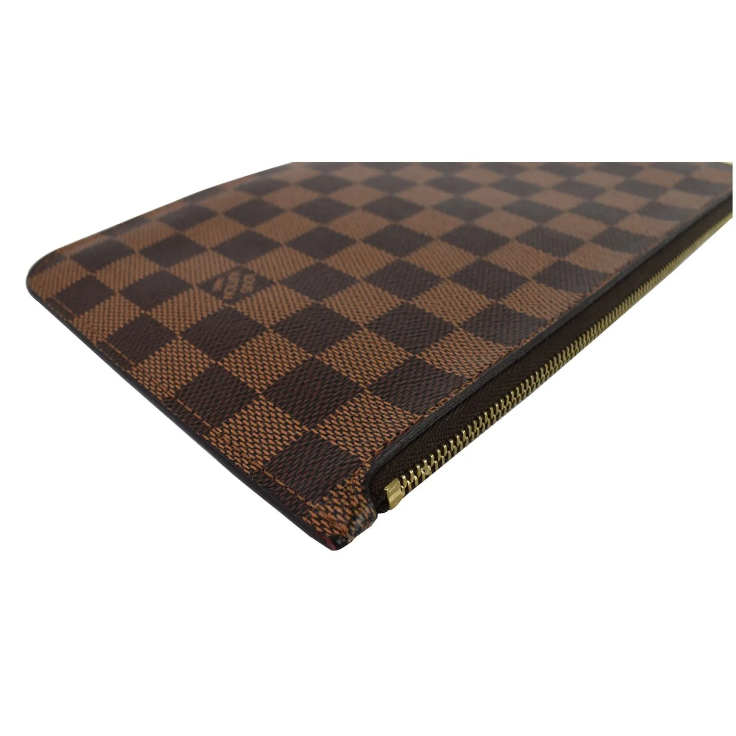 LOUIS VUITTON Pochette Wristlet Pouch Damier Ebene Neverfull GM Brown