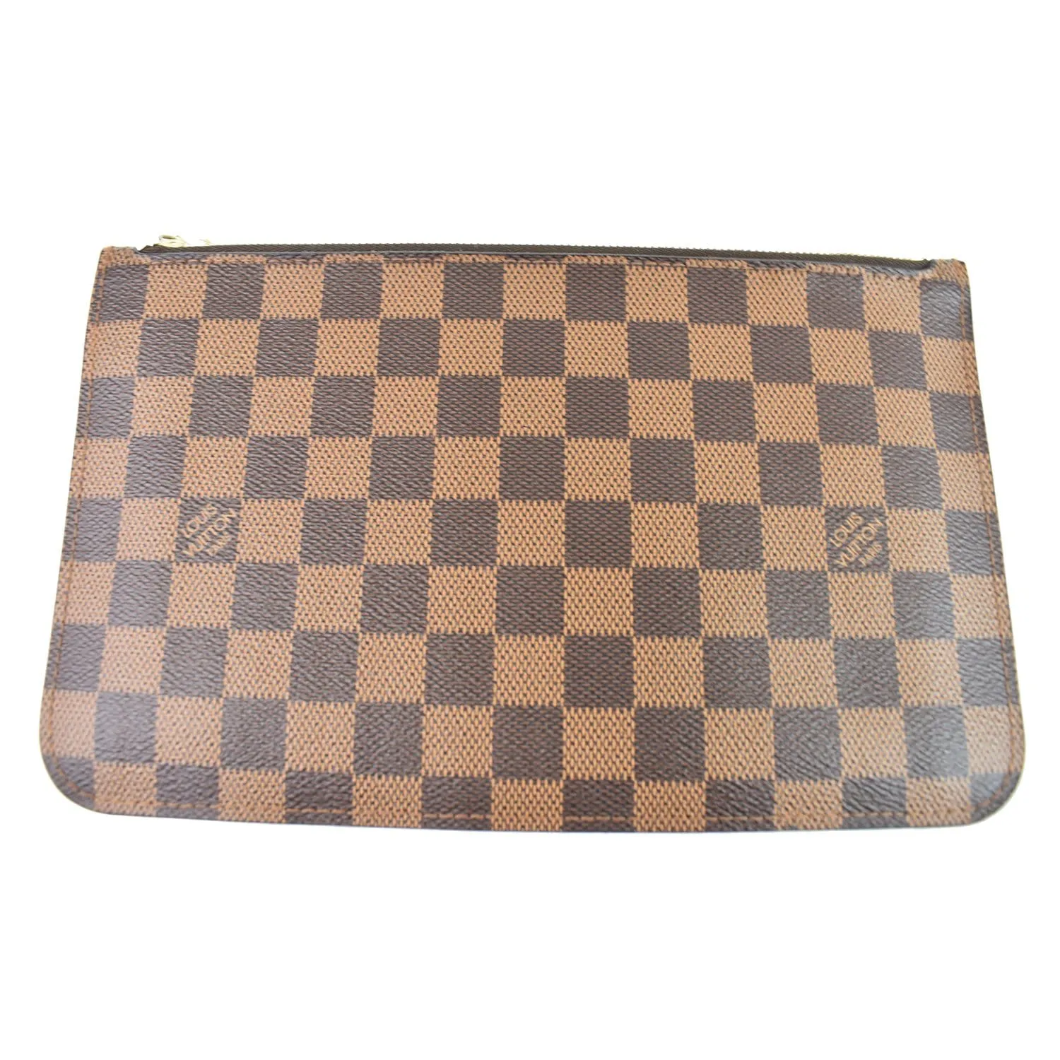 LOUIS VUITTON Pochette Wristlet Pouch Damier Ebene Neverfull GM Brown