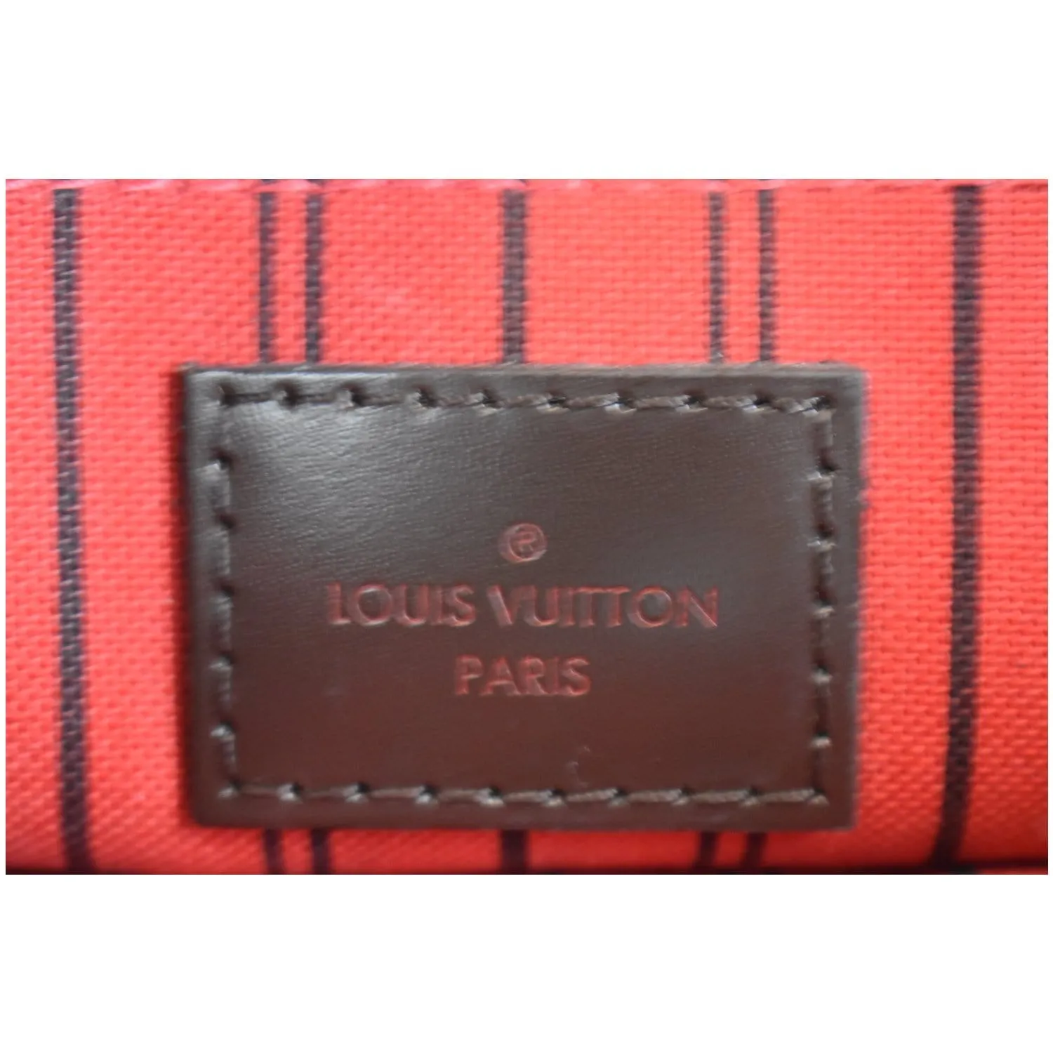LOUIS VUITTON Pochette Wristlet Pouch Damier Ebene Neverfull GM Brown