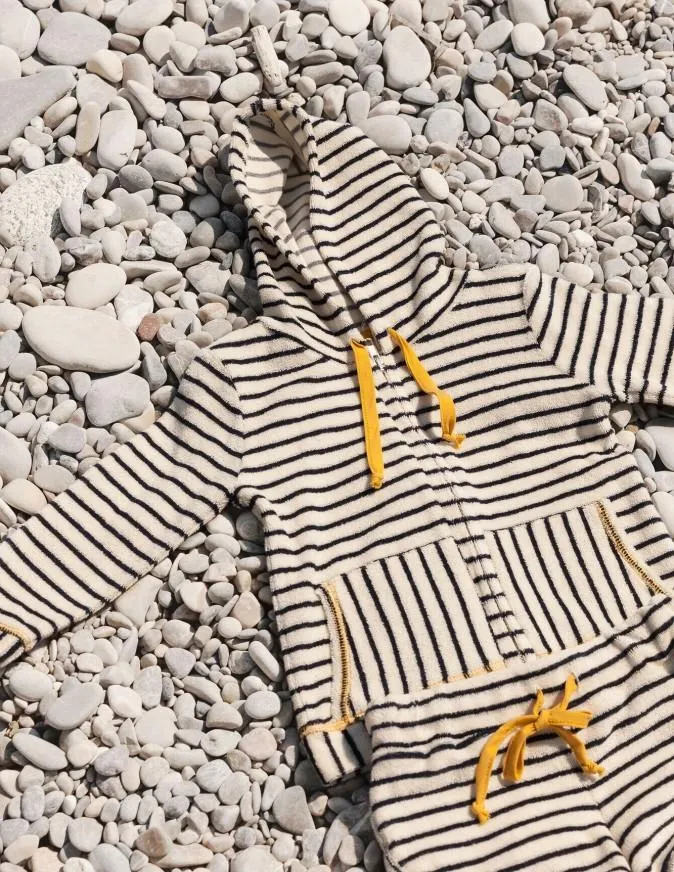 Love Boat Striped Looped Fleece Shorts