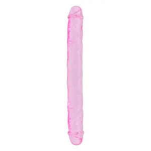 LOVING JOY Realistic 12 Inch Double Dildo in Pink TPE - Dual-Ended Pleasure