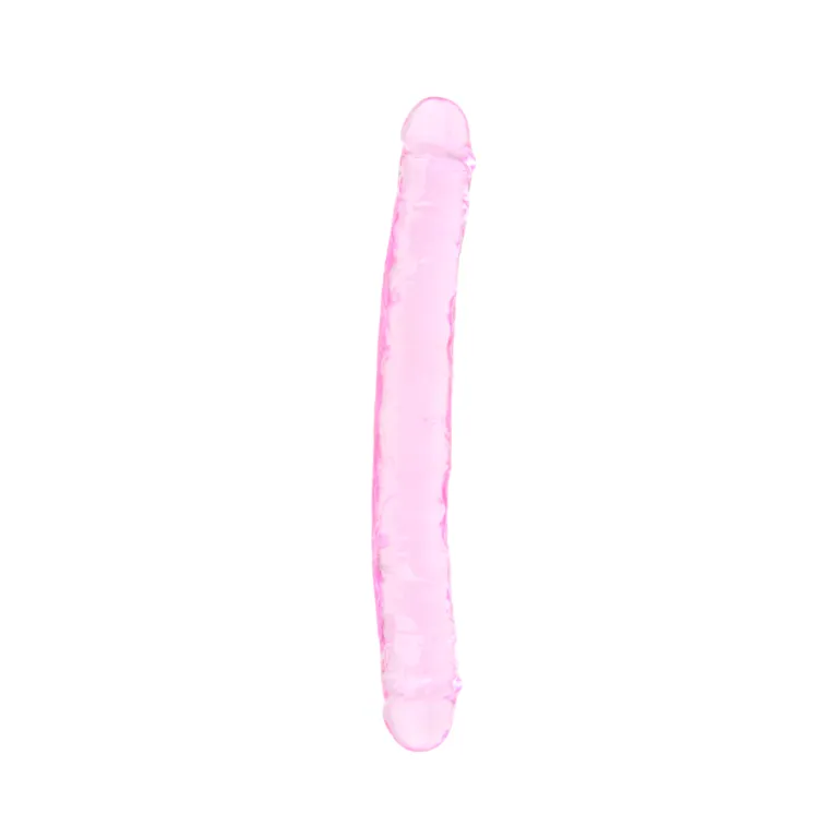 LOVING JOY Realistic 12 Inch Double Dildo in Pink TPE - Dual-Ended Pleasure