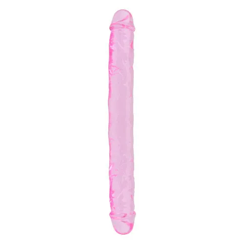 LOVING JOY Realistic 12 Inch Double Dildo in Pink TPE - Dual-Ended Pleasure