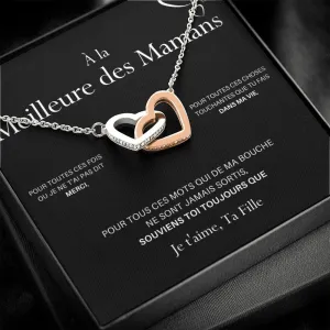 LOVYOUMOM • Collier de la fête des mères Double Cœur Version Femme
