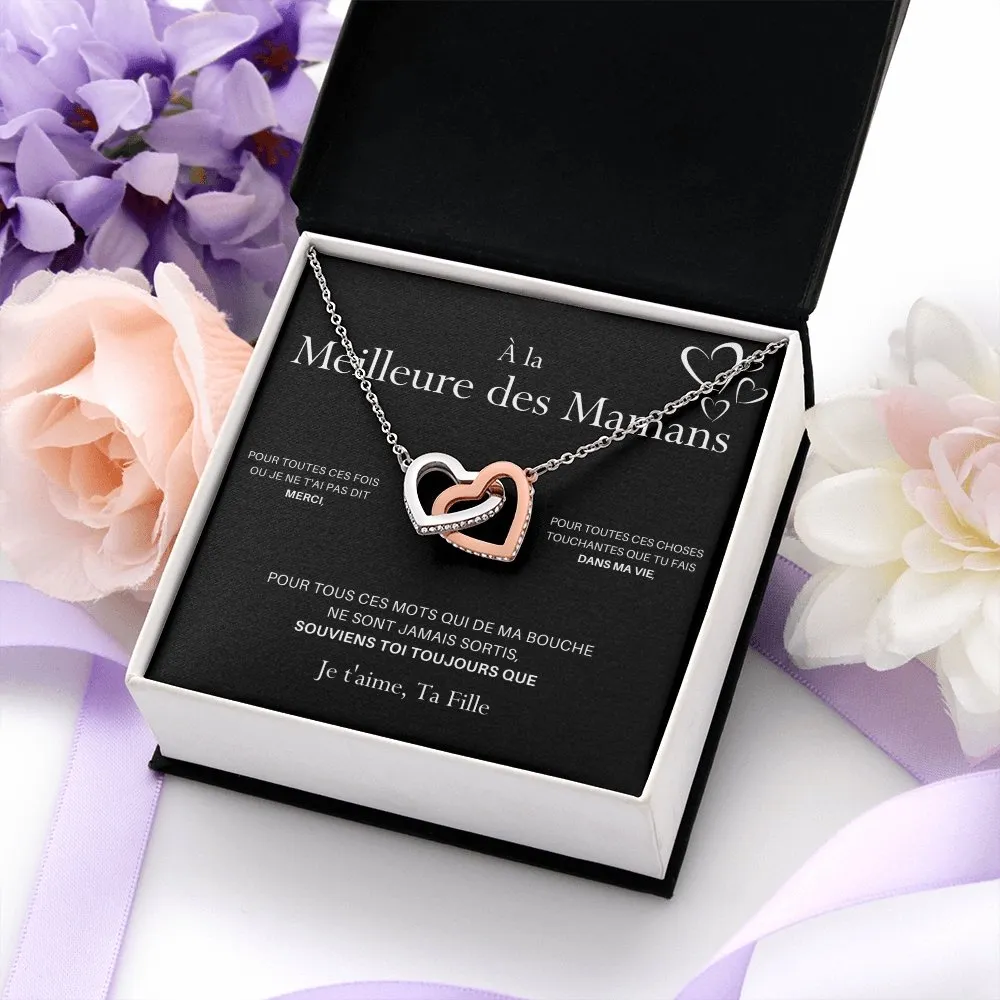 LOVYOUMOM • Collier de la fête des mères Double Cœur Version Femme