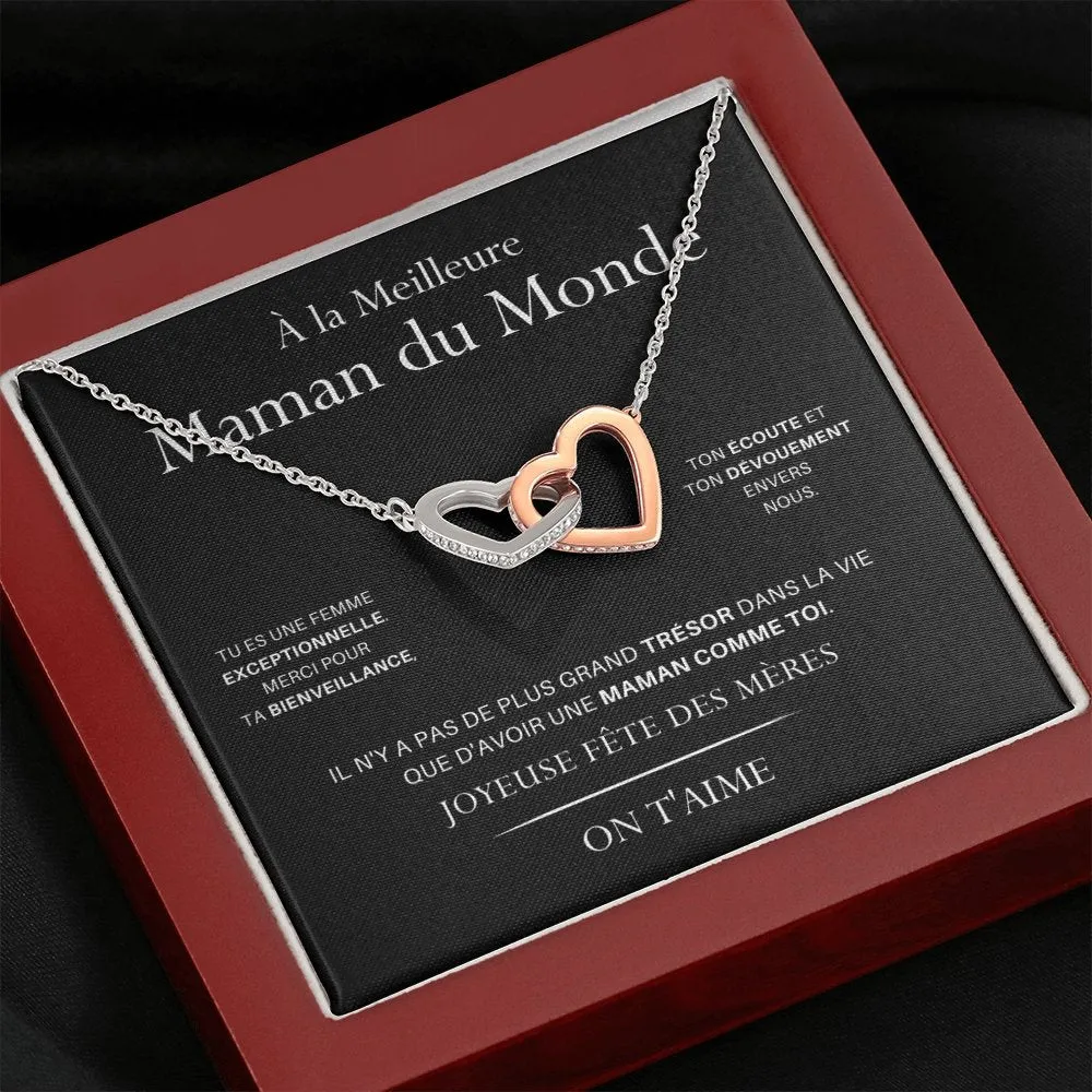 LOVYOUMOM • Collier de la fête des mères Double Cœur