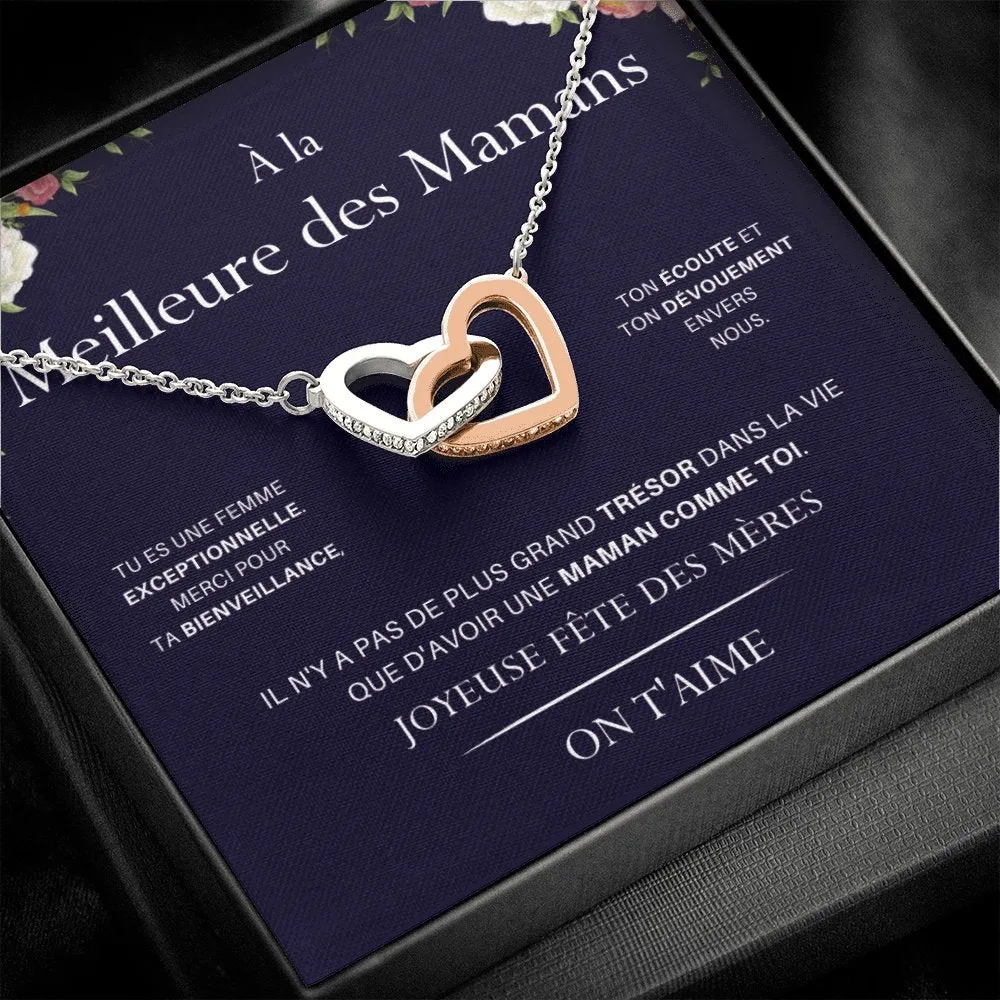 LOVYOUMOM • Collier de la fête des mères Double Cœur