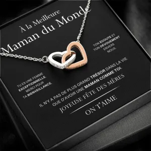 LOVYOUMOM • Collier de la fête des mères Double Cœur