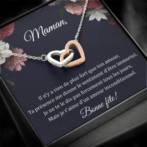 LOVYOUMOM • Collier de la fête des mères Double Cœur