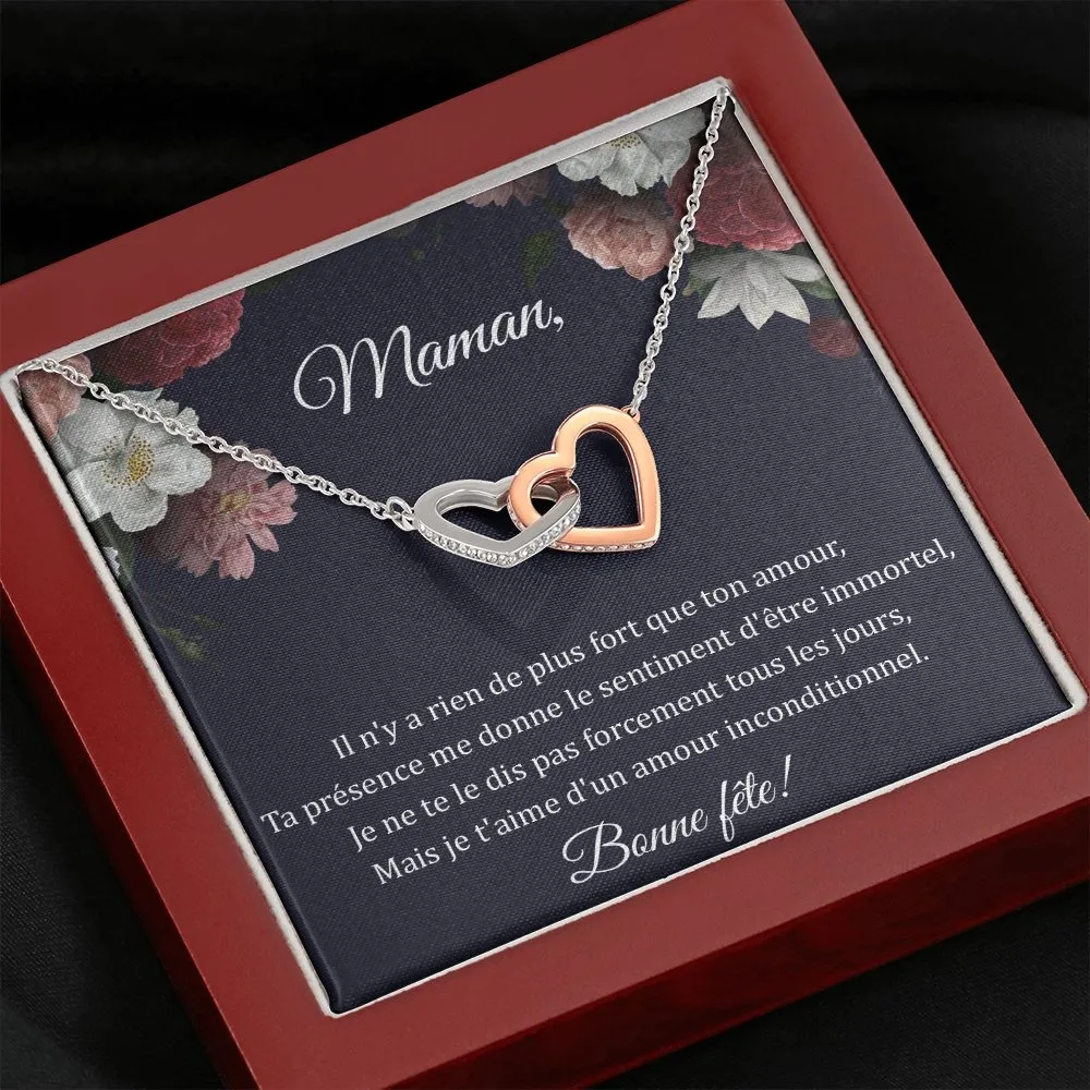 LOVYOUMOM • Collier de la fête des mères Double Cœur