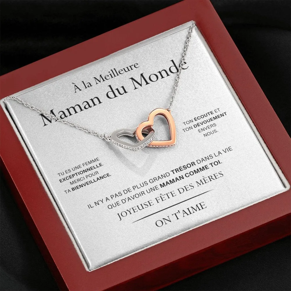 LOVYOUMOM • Collier de la fête des mères Double Cœur