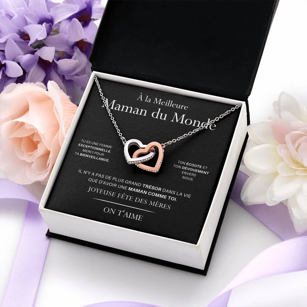 LOVYOUMOM • Collier de la fête des mères Double Cœur