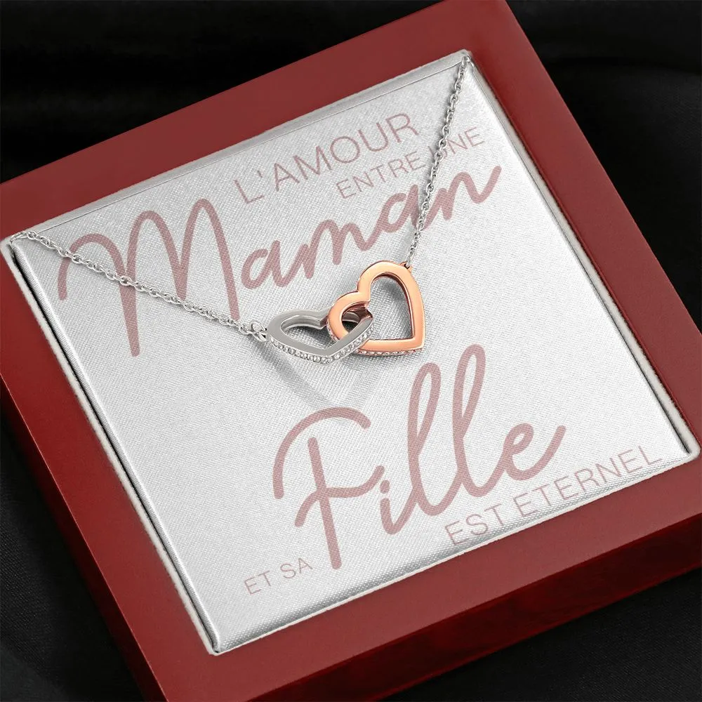 LOVYOUMOM • Collier de la fête des mères Double Cœur