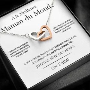 LOVYOUMOM • Collier de la fête des mères Double Cœur