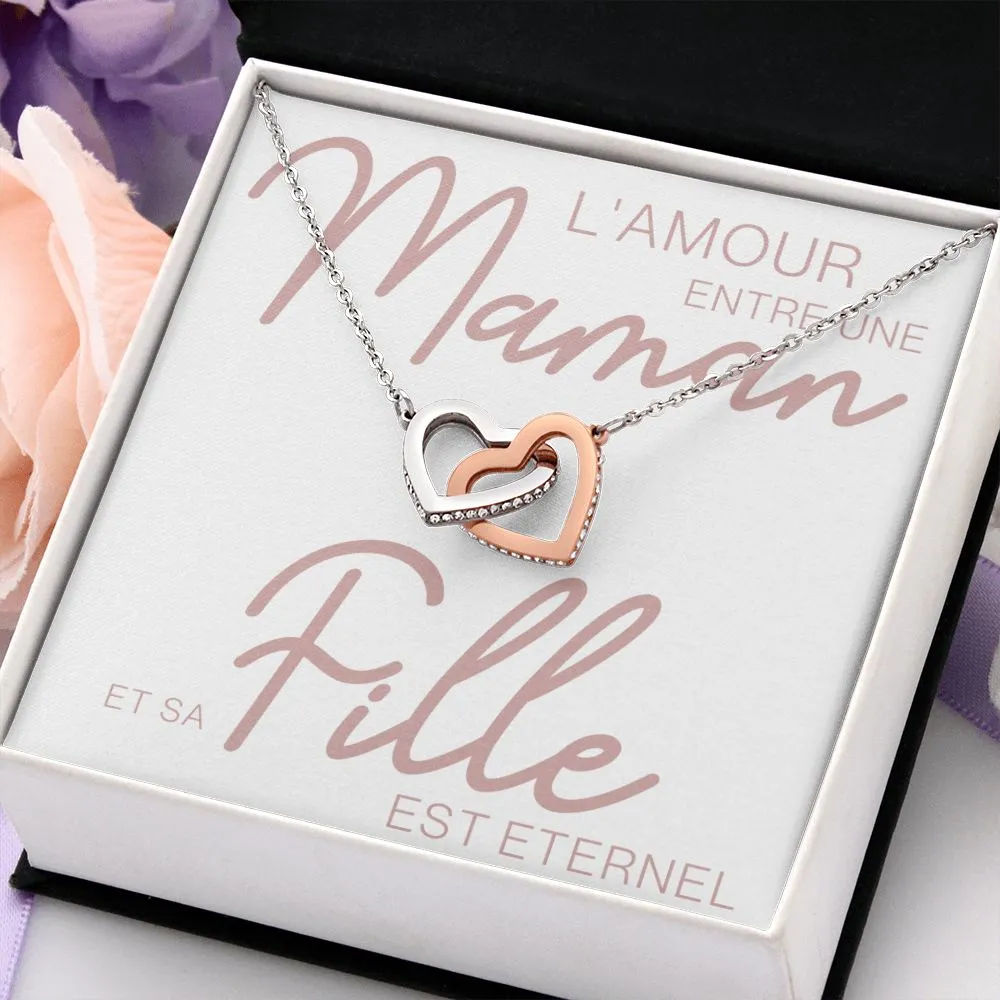 LOVYOUMOM • Collier de la fête des mères Double Cœur