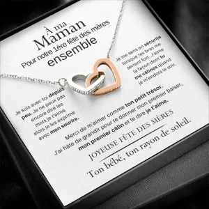 LOVYOUMOM • Collier de la fête des mères Double Cœur
