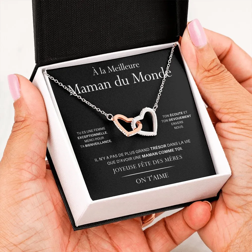 LOVYOUMOM • Collier de la fête des mères Double Cœur