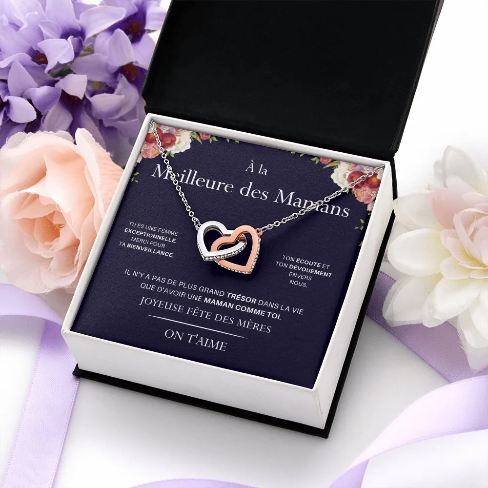 LOVYOUMOM • Collier de la fête des mères Double Cœur